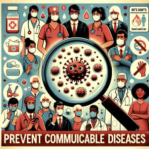 Prevent Communicable Diseases Poster | Health Education