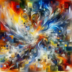 Abstract Expressionist Painting for Health | Vibrant Artwork
