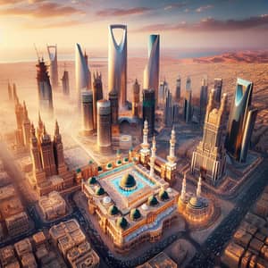 Iconic Saudi Arabian Architectural Wonders - Aerial Photography Series