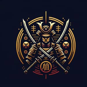 7 Ronin Samurai Logo Design | Gold & Black Theme