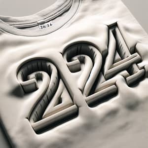 Creative 2024 Year T-Shirt Design - Unique Textured Fabric