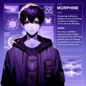 Cyberpunk Anime Character of Morphine Essence