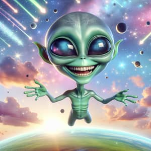 Joyful Alien in Celestial Playground