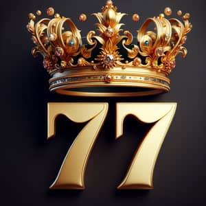 Majestic Golden Crown with Rich Jewels | Regal 77 & 78 Design
