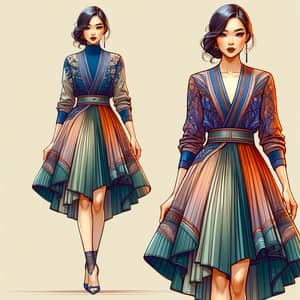 Stylish Asian Woman in Unique Outfit | Individualistic Fashion