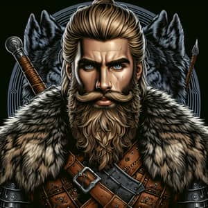Blonde Viking Hunter Illustration - Dark Dungeons & Dragons Style