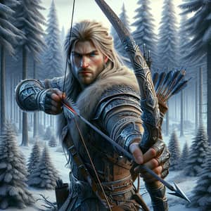 Male Viking-themed Dungeons & Dragons Hunter Illustration
