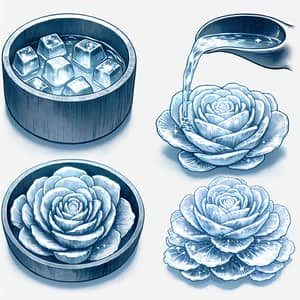 3D Rose Ice Molds | Craftsmanship Glowing in Daylight