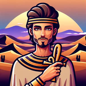 Cartoon Egypt Persona Man: Embrace Ancient Wisdom