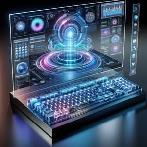 Advanced Futuristic Computer with Holographic Interface