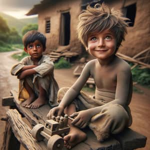 Impoverished Boys in Rural Village - Summer Joy