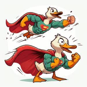 Superhero Duck Launches Attack