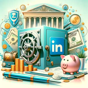 Professional Banking LinkedIn Background Image - Trustworthy and Colorful