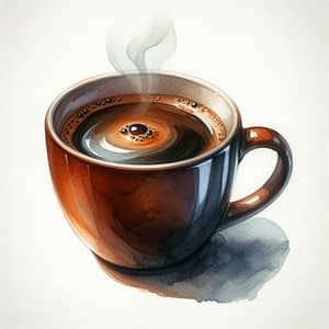 Warm and Inviting Coffee Watercolor Painting