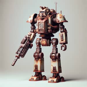 Aesthetic Retro Robot with Signs of Age and Decay