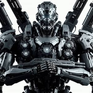 Advanced Weaponry Metallic Robot - Futuristic Tech Marvel