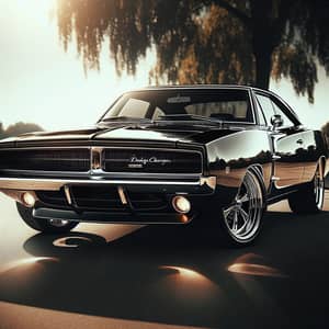 Classic Black Dodge Charger: American Muscle Car Under the Sun