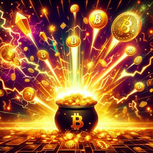 Premium AI Image  Overflowing Treasure Chest Golden Bitcoins Abound