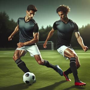 Kaká and Ronaldinho Soccer Skills Display on Green Field