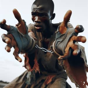 African Man Breaking Free - Symbol of Liberation and Determination