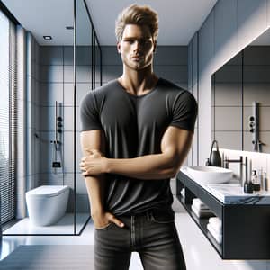 Modern Bathroom Suite with Luke Hemmings Look-alike