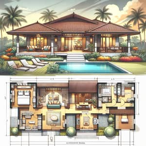 Modern Filipino Bungalow House with 6 Bedrooms & Pool
