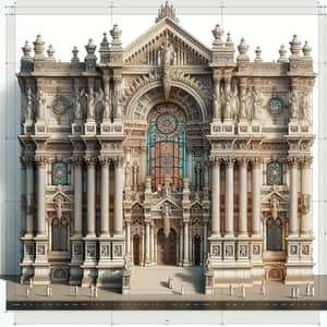 Temple Facade Design Inspired by Berlin Cathedral Style