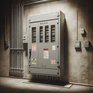 Electrical Panel Equipment: Quality Metal Panel with Safety Labels