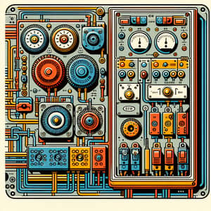 Vectored Electrical Panel Illustration