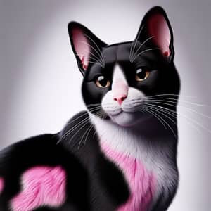 Captivating Indian Cat with Black & Pink Fur