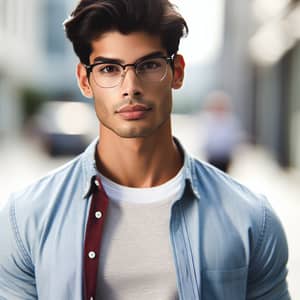 Confident South Asian Young Man with Captivating Eyes