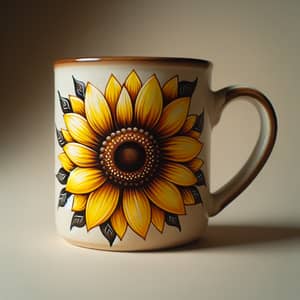 Bright Sunflower Design Ceramic Coffee Mug