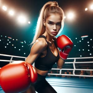 Confident Female Boxer in Action | Beauty Beyond Conventional Standards