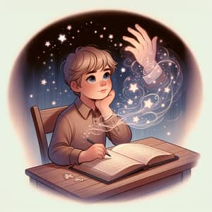 Young Boy Dreaming of Touching the Stars Animation