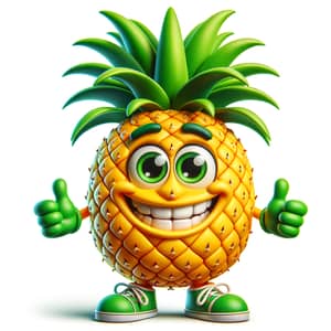 Playful Cartoon Pineapple Mascot | Imaginary Brand Character