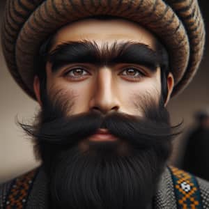 Tajik Man with Traditional Hat - Unique Portrait