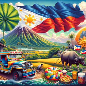 Philippine Culture: Jeepney, Anahaw Leaf, Mayon Volcano & More