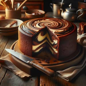 Decadent Marble Cake - Perfect Chocolate Vanilla Combination