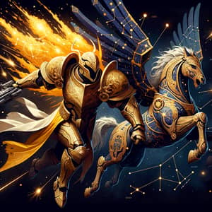 Astrology-Inspired Gemini vs Pegasus Armoured Warriors Battle