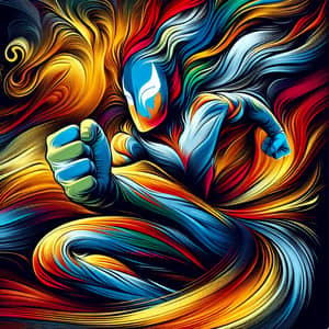Dynamic Superhero Illustration in Vibrant Colors | National Geographic Quality