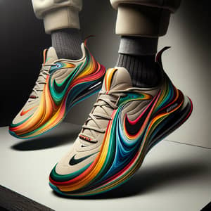 Dynamic and Spirited Swoosh Sneakers - Fashion-forward Design