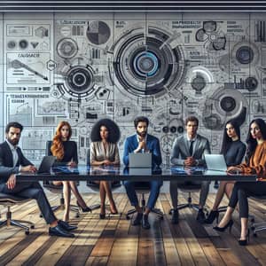 Diverse Technology Innovators at Modern Conference Table