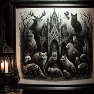 Eerie Woodland Creatures with a Gothic Twist