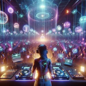 South-Asian Female DJ in the Metaverse - Virtual Reality Performance