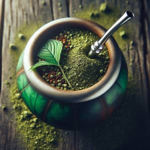 Traditional Yerba Mate Gourd and Bombilla | Rich Green Brew