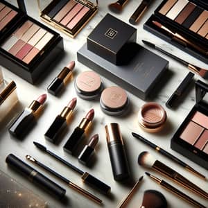 Luxury Cosmetic Products | Black, White, Gold | High-End Beauty Collection