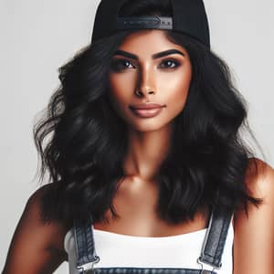 Stylish South Asian Woman in Snapback Hat | Modern Summer Fashion