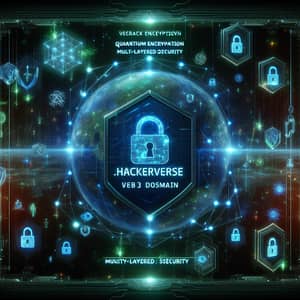 Futuristic '.hackerverse' Web3 Domain with Advanced Cybersecurity