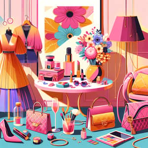 Vibrant and Chic Aesthetic Fashion Scene