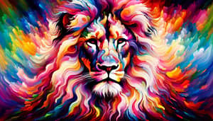 Psychedelic Lion - Abstract & Expressionistic Digital Painting